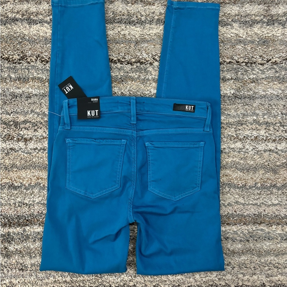 KUT From The Kloth Diana Skinny Jeans Sz 0 NWT | KUT Blue Diana Skinny Jeans - - Picture 7 of 14